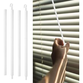 24 Inch Window Blind Wand Replacement with Hook Plastic Spliceable Vertical Blinds Rod Replacement Blinds Stick Replacement
