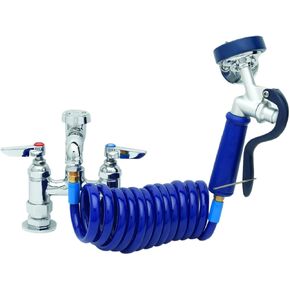 T&S Brass PG-4DREV Pet Grooming Unit with Deck Mount Faucet and Spray