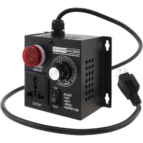 AC Motor Speed Controller Fit for Fan Electric Motor Router Rheostat, SCR Voltage Controller 110V 220V 18A 4000W Max
