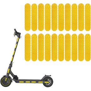 20 PCS Universal Self-Adhesive Night Reflective Stickers for Electric Scooter Waterproof Warning Strip for Scooter Decoration Accessories