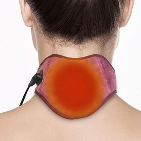 USB Heated Neck Support Brace for Neck Pain Relief, Washable Electric Heating Pad Neck Warmer Wrap Cervical Spine Collar Neck Protector Brace Heat Therapy Device for Soreness Stiffness Relief