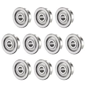 XIKE MF84ZZ Flanged Ball Bearings 4x8x3mm, 10 Pcs Double Metal Shield and Pre-Lubricated, Chrome Steel Deep Groove Ball Bearings for Electric Motors, Pumps, Fans, and More.