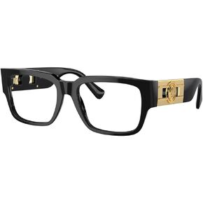 Versace ICONIC VE 3350 GB1 Black Plastic Square Eyeglasses 53mm