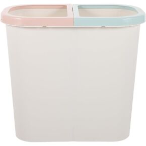 PRETYZOOM Sorting Trash Can Plastic Trash Can Waste Container Garbage Can Trash Bin Rubbish Bin Dual Compartment Trash Can Trash Bucket Dust Bin Dual Trash Can Garbage Container Waste Bin
