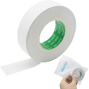 PVC Electrical Tape, 19mm Width 20m Length Waterproof Strong Self-Adhesive Insulation Tape for Insulating Repairing Protecting Electrical Wires, White 1 Roll