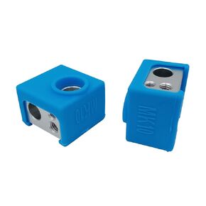 MK10 Heater Block with Silicone Sock 2PCS for 3D Printer Hotend Extruder Upgraded Accessories