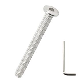 M6-1.0 x 12mm Flat Head Hex Socket Cap Screws 30 Pcs, 18-8 (304) Stainless Steel Flat Head Binding Posts Screws, Bright Finish, Fayeploo (with Hex Wrench)