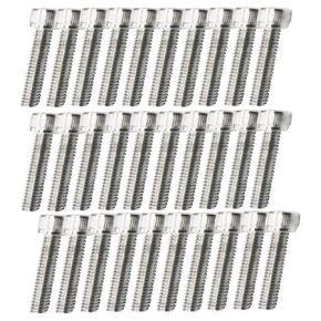 30 PCS M8x25mm 304 Stainless Steel Metric Hex Socket Bolt Cap Head Screws Bulks, Full Threaded