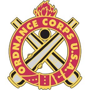 US Army - Ordnance Corps Insignia - Five Inch Tall Full Color Decal