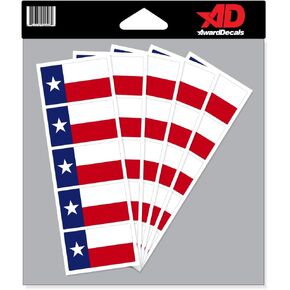 Texas State Flag Sticker Decal for Helmets (Football, Baseball, Softball, Hockey, Lacrosse, Etc.) 50 Stickers The Original Award Decals Premium 20mil Thick Helmet Decals Made in The USA since 1976