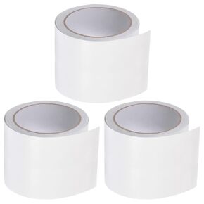 3pcs Tarpaulin Repair Tape, 3.15" x14.6ft Universal Waterproof Awning Cloth Repair Tape for Crafts Home Improvement Outdoor Tent, White