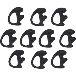 10 Left Medium Black Flexible SEMI Custom Ear Mold Insert Rubber Gel EARPIECE Police Patrol Duty Gear…