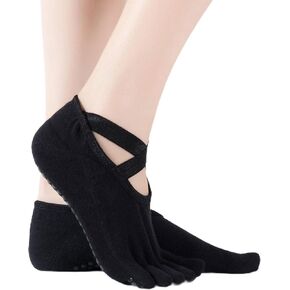 SPENCIAL'S Women's Yoga Socks Full Toe, Non Slip with Grips,Backless Sports Yoga Socks for Pilates,Ballet, Fitness,Dance