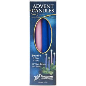 Blue Advent Candle Set