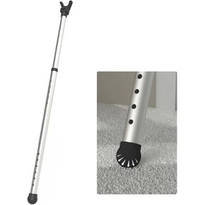 Greatim 2-in-1 Door Stopper Security Bar, Sliding Door Security Bar, Carpet Floor Door Security Bar, Detachable Y Cap, Adjustable Security Door Jammer, for Home, Apartment, Travel Hotel, Silver
