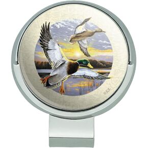 GRAPHICS & MORE Mallard Ducks Flying Sunrise Golf Hat Clip with Magnetic Ball Marker