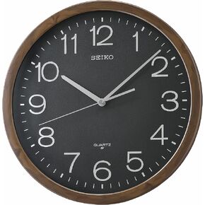 Seiko Shigato Wall Clock, Black
