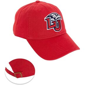 Liberty University Baseball Hat Flames Brimmed Embroirderd Hats Cap Adjustable Cloth Strap Adult (Style B) Red