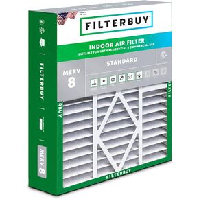 Filterbuy 19x20x5 Air Filter MERV 8 Dust Defense (1-Pack), Pleated HVAC AC Furnace Air Filters for Bryant/Carrier FILXXFNC0021, Day & Night, and Payne (Actual Size: 19.06 x 19.81 x 4.25 Inches)