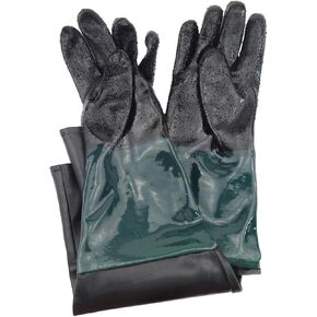 23.6" Rubber Sandblast Cabinet Gloves,Sandblasting Sand Blaster Gloves for Sandblaster Blast Abrasive Cabinet