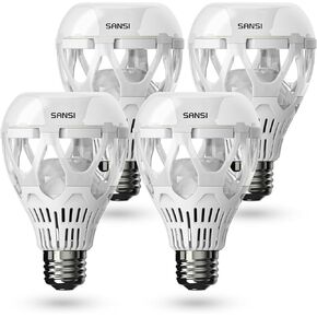 SANSI 22W (200 Watt Equivalent) LED Light Bulb, A21 3000 Lumens Light Bulbs, 5000K Daylight E26 Base Non-Dimmable Bright LED Bulbs for Home Office, 2-Pack