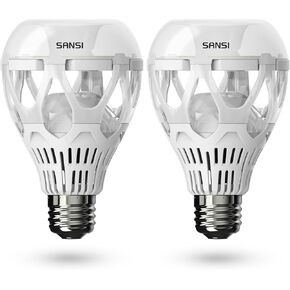 SANSI 22W (ما يعادل 200 واط) مصباح LED، A21 3000 لومن لمبات الإضاءة، 5000K ضوء النهار E26 قاعدة غير قابلة للتعتيم لمبات LED الساطعة للمكتب المنزلي، 2 حزمة
