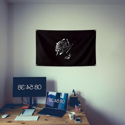 Generic Pop Rapper Album smoke Music Tapestry 3X5 Feet Vintage Tapestry Fashionable Room Decoration, Bedroom, Living Room,Male and Female Dormitory Background Wall Tapestry, black in Saudi Arabia