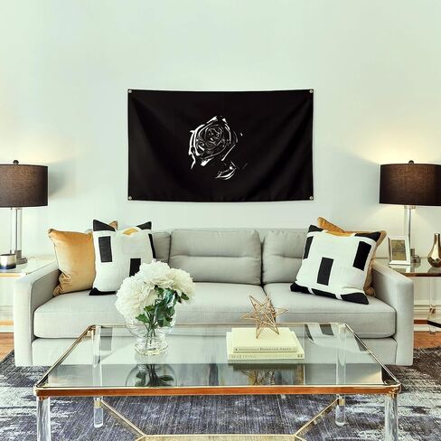 Generic Pop Rapper Album smoke Music Tapestry 3X5 Feet Vintage Tapestry Fashionable Room Decoration, Bedroom, Living Room,Male and Female Dormitory Background Wall Tapestry, black in Saudi Arabia