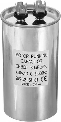 PATIKIL 15uF ±5% 15MDF 450V AC Fan Start Capacitor, CBB65 Circular Run Capacitor for AC Motor Run Air Conditioner Cool Heat Pump Condenser Straight in Saudi Arabia