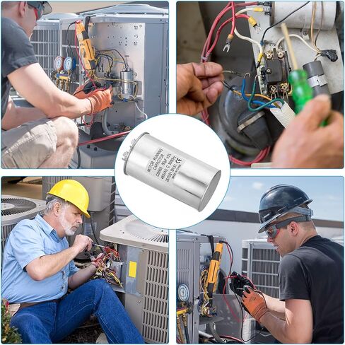 PATIKIL 15uF ±5% 15MDF 450V AC Fan Start Capacitor, CBB65 Circular Run Capacitor for AC Motor Run Air Conditioner Cool Heat Pump Condenser Straight in Saudi Arabia