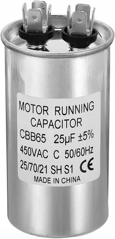 PATIKIL 15uF ±5% 15MDF 450V AC Fan Start Capacitor, CBB65 Circular Run Capacitor for AC Motor Run Air Conditioner Cool Heat Pump Condenser Straight in Saudi Arabia