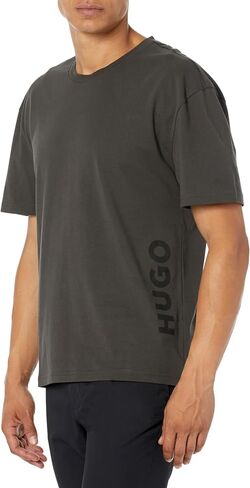 Hugo Men's Vertical Logo Cotton Short-Sleeve T-Shirt in Saudi Arabia