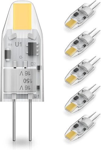 YUIIP No Flicker Led G4 Bulb Bi-Pin Base 2700K لمبة إضاءة بيضاء دافئة، استبدال هالوجين مقاوم للغبار 12 فولت 10 وات (الجيل الثاني من مصباح التيار المتردد/تيار مستمر) للمناظر الطبيعية RV 10 عبوات in Saudi Arabia