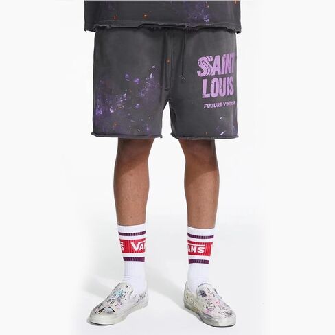 Arnodefrance Men Graphic Printing Shorts Loose-Fitting Casual Athletic Shorts Gym Workout Short in Kuwait