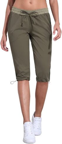 Nonwe Cargo Pants Women Capri Pants سريعة الجفاف للمشي لمسافات طويلة للنساء مع جيوب in Kuwait