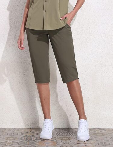 Nonwe Cargo Pants Women Capri Pants سريعة الجفاف للمشي لمسافات طويلة للنساء مع جيوب in Kuwait