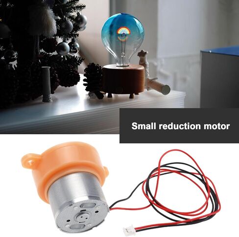 2PCS Small Reduction Motor 3RPM Slow Speed Gear Motor 3-12V DC Slow Speed Low Noise Gear Motor for Projection Lamps Starry Lamps Toys and Handicrafts Orange, BI843_M in Saudi Arabia
