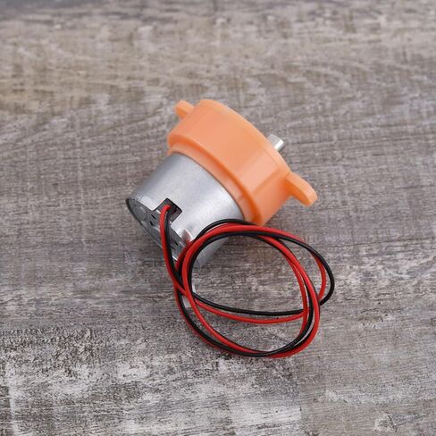 2PCS Small Reduction Motor 3RPM Slow Speed Gear Motor 3-12V DC Slow Speed Low Noise Gear Motor for Projection Lamps Starry Lamps Toys and Handicrafts Orange, BI843_M in Saudi Arabia