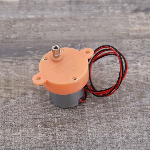 2PCS Small Reduction Motor 3RPM Slow Speed Gear Motor 3-12V DC Slow Speed Low Noise Gear Motor for Projection Lamps Starry Lamps Toys and Handicrafts Orange, BI843_M in Saudi Arabia