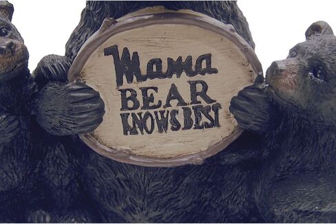 Mama Bear Knows Best with Cubs Figurine, Freestanding Tabletop Decoration, Rustic Cabin Décor, 8.25 Inches in Saudi Arabia