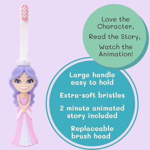 Toothbrush Toys Kids Toothbrush 2-10 Year Old - Captain Cavity Superhero for Kids | Soft Bristles - Gentle on Gums | Large Handle – Easy Grip for Small Hands | Bonus Replaceable Brush Head in Saudi Arabia