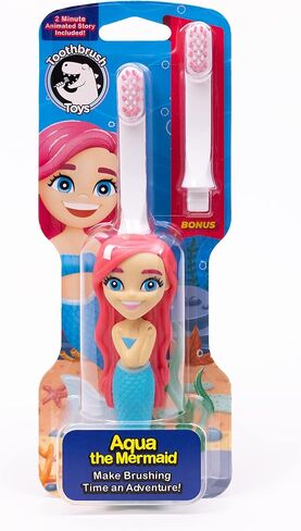 Toothbrush Toys Kids Toothbrush 2-10 Year Old - Captain Cavity Superhero for Kids | Soft Bristles - Gentle on Gums | Large Handle – Easy Grip for Small Hands | Bonus Replaceable Brush Head in Saudi Arabia