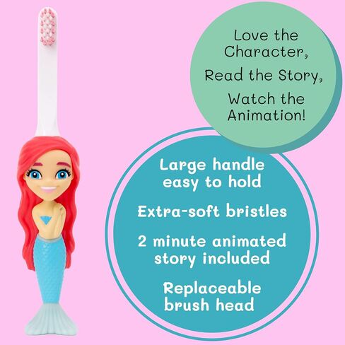 Toothbrush Toys Kids Toothbrush 2-10 Year Old - Captain Cavity Superhero for Kids | Soft Bristles - Gentle on Gums | Large Handle – Easy Grip for Small Hands | Bonus Replaceable Brush Head in Saudi Arabia