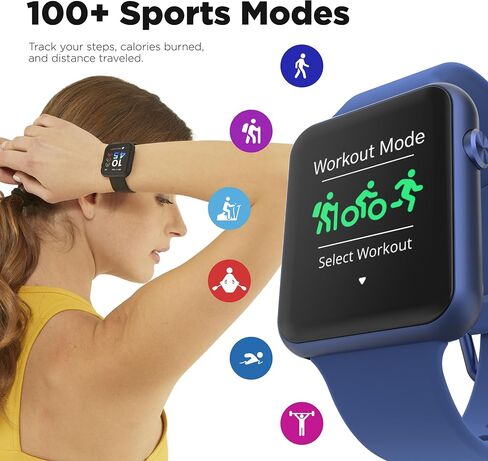 iTouch Air 4 Smartwatch - Fitness Tracker, Heart Rate Monitor, Customizable Watch Face - Activity and Calorie Tracker - 100+ Sports Modes - Bluetooth Connectivity in Saudi Arabia