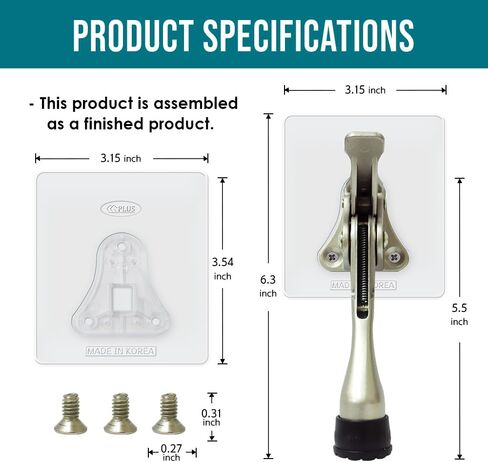 Adhesive Door Stopper with Bracket Stickers - No Drilling or Tools Required, Fits All Door Types, Heavy Duty KickDown Door Holder in Kuwait