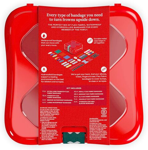 ضمادات ويلي | المجموعة البطولية - شارات الشجاعة | نسيج مرن لاصق، مقاوم للماء، وغروانية مائية | أشكال وأنماط متنوعة للجروح البسيطة والخدوش والجروح | صندوق الإسعافات الأولية - 150 قطعة in Kuwait