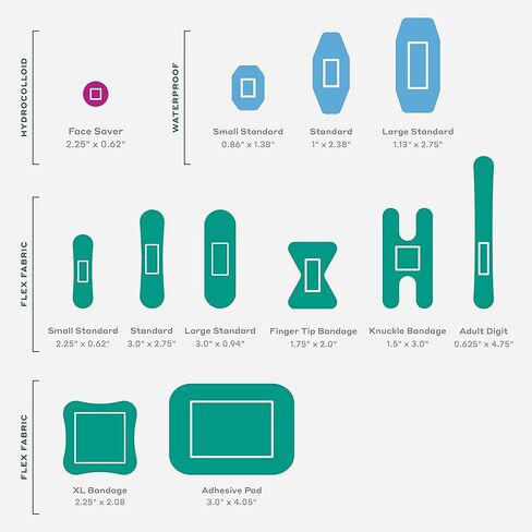 ضمادات ويلي | المجموعة البطولية - شارات الشجاعة | نسيج مرن لاصق، مقاوم للماء، وغروانية مائية | أشكال وأنماط متنوعة للجروح البسيطة والخدوش والجروح | صندوق الإسعافات الأولية - 150 قطعة in Kuwait