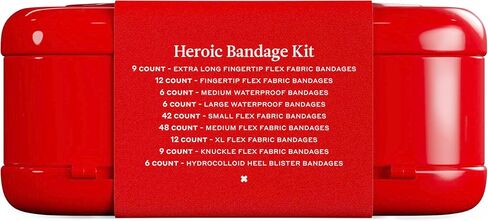 ضمادات ويلي | المجموعة البطولية - شارات الشجاعة | نسيج مرن لاصق، مقاوم للماء، وغروانية مائية | أشكال وأنماط متنوعة للجروح البسيطة والخدوش والجروح | صندوق الإسعافات الأولية - 150 قطعة in Kuwait