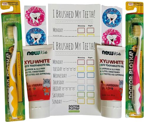 MOUTHWATCHERS Dr Plotkas Extra Soft Kids Toothbrush, Manual Flossing Toothbrushes Gift Set, Ultra Clean Toothbrush,1 Childrens Toothbrush in Saudi Arabia