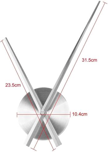 عقارب ساعة ثلاثية الأبعاد، آلية حركة ساعة كبيرة ذاتية الصنع مع يد بأسمائها الطويلة، ساعات حائط ثلاثية الأبعاد لتزيين المنزل (أسود) in Kuwait